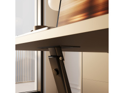 SMARTBett Murphy Bed incl Desk M3 (55cm Depth) 140x200cm Vertical Anthracite
