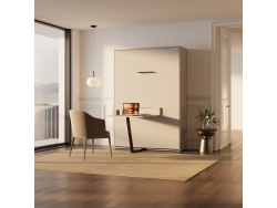 SMARTBett M3 Vertical Murphy Bed Set (55 cm depth) 140x200 cm, incl. table – White