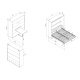 SMARTBett M3 Vertical Murphy Bed Set (55 cm depth) 140x200 cm, incl. table – White