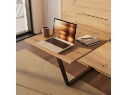SMARTBett M3 Vertical Murphy Bed Set (55 cm depth) 140x200 cm, incl. table – White