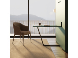 SMARTBett M3 Vertical Murphy Bed Set (55 cm depth) 140x200 cm, incl. table – White