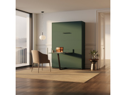SMARTBett M3 Vertical Murphy Bed Set (55 cm depth) 140x200 cm, incl. table – White