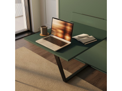 SMARTBett M3 Vertical Murphy Bed Set (55 cm depth) 140x200 cm, incl. table – White