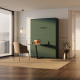 SMARTBett M3 Vertical Murphy Bed Set (55 cm depth) 140x200 cm, incl. table – White