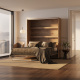 SMARTBett Murphy Bed incl Desk M3 (55cm Depth) 160x200cm Vertical Wild Oak