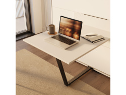 SMARTBett Schrankbett M3 (55cm Tiefe) 180x200cm Vertikal inkl.TISCH Weiß
