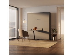 SMARTBett Murphy Bed M3 with Desk  (55cm Depth) 180x200cm Vertical Anthracite