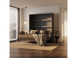 SMARTBett Murphy Bed M3 with Desk  (55cm Depth) 180x200cm Vertical Anthracite