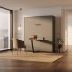 SMARTBett Murphy Bed M3 with Desk  (55cm Depth) 180x200cm Vertical Anthracite