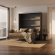 SMARTBett Murphy Bed M3 with Desk  (55cm Depth) 180x200cm Vertical Anthracite