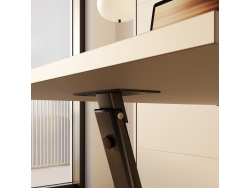 SMARTBett Murphy Bed M3 with Desk (55cm Depth) 180x200cm Vertical Pearl Grey