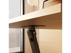 SMARTBett Schrankbett M3 (55cm Tiefe) 180x200cm Vertikal inkl.TISCH Kaiserberg Eiche