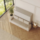 SMARTBett 140x200 Wall Bed Horizontal M2 (Depth 55cm) Pearl  Grey withl. SOFA sand gray Armrests 26 cm with storage