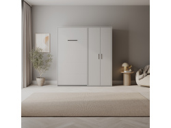SMARTBett Set M3: 100x200 Murphy bed and STA.2.0026 cabinet (55 cm depth, 90 cm width)