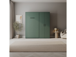 SMARTBett Set M3: 100x200 Murphy bed and STA.2.0026 cabinet (55 cm depth, 90 cm width)