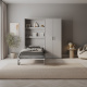 SMARTBett Set M3: 100x200 Murphy bed and STA.2.0026 cabinet (55 cm depth, 90 cm width)