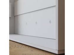 Smartbett Schrankbett mit SOFA Weiss M1 160x200 Vertikal Weiss /Kaiser Eiche