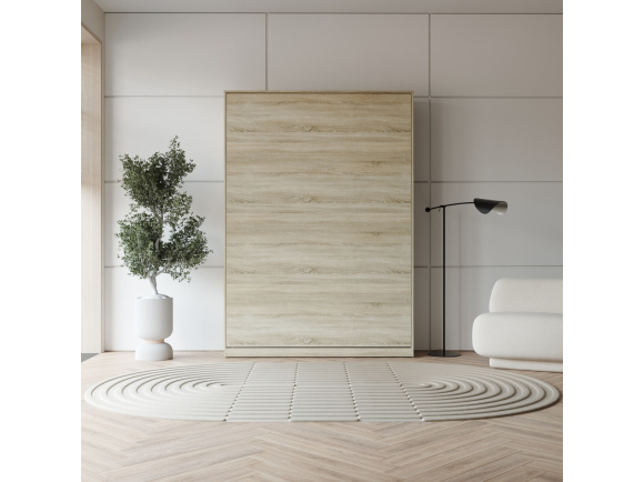SMARTBett Classic Vertical Murphy Bed 140x200cm Full Size – Sonoma Oak