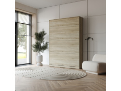 SMARTBett Classic Vertical Murphy Bed 140x200cm Full Size – Sonoma Oak