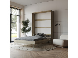 SMARTBett Classic Vertical Murphy Bed 140x200cm Full Size – Sonoma Oak