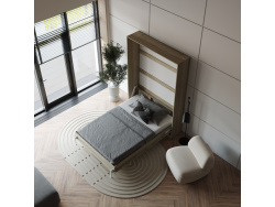 SMARTBett Classic Vertical Murphy Bed 140x200cm Full Size – Sonoma Oak