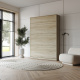 SMARTBett Classic Vertical Murphy Bed 140x200cm Full Size – Sonoma Oak
