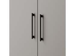 SMARTBett Set M3: 100x200 Murphy bed and STA.2.0026 cabinet (55 cm depth, 90 cm width) Anthracite