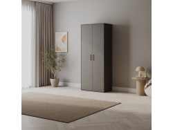 SMARTBett Set M3: 100x200 Murphy bed and STA.2.0026 cabinet (55 cm depth, 90 cm width) Anthracite