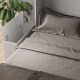 SMARTBett Schrankbett 140x200 Horizontal M2 (Tiefe 55cm) Kaiserberg Eiche mit Ecksofa Sandgrau Armlehnen mit Stauraum 26 cm