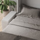 SMARTBett Schrankbett 140x200 Horizontal M2 (Tiefe 55cm) Kaiserberg Eiche mit Ecksofa Sandgrau Armlehnen mit Stauraum 26 cm