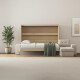 SMARTBett Schrankbett 140x200 Horizontal M2 (Tiefe 55cm) Kaiserberg Eiche mit Ecksofa Sandgrau Armlehnen mit Stauraum 26 cm