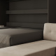 SMARTBett Murphy Bed 140x200 Horizontal M2 (Depth 55cm) Anthracite with Corner Sofa