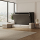 SMARTBett Murphy Bed 140x200 Horizontal M2 (Depth 55cm) Anthracite with Corner Sofa