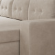 SMARTBett Murphy Bed 140x200 Horizontal M2 (Depth 55cm) Stone Green with Corner Sofa Sand grey