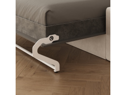 SMARTBett 160x200 Schrankbett Horizontal M2 (Tiefe 55cm) Anthrazit inkl.SOFA Sandgrau