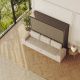 SMARTBett 160x200 Wall Bed Horizontal M2 (Depth 55cm) Anthracite  incl. SOFA Sand  Grey
