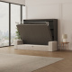 SMARTBett 160x200 Wall Bed Horizontal M2 (Depth 55cm) Anthracite  incl. SOFA Sand  Grey