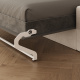 SMARTBett 160x200 Wall Bed Horizontal M2 (Depth 55cm) Anthracite  incl. SOFA Sand  Grey