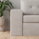 SMARTBett 160x200 Schrankbett Horizontal M2 (Tiefe 55cm) Kaiserbereg Eiche inkl.SOFA Sandgrau Armlehnen 26 cm mit Stauraum