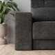 SMARTBett 160x200 Schrankbett Horizontal M2 (Tiefe 55cm) Kaiserbereg Eiche inkl.SOFA Anthrazit Armlehnen 26 cm mit Stauraum