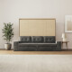 SMARTBett 160x200 Schrankbett Horizontal M2 (Tiefe 55cm) Kaiserbereg Eiche inkl.SOFA Anthrazit Armlehnen 26 cm mit Stauraum