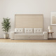SMARTBett 160x200 Wall Bed Horizontal M2 (Depth 55cm) Kaiserberg  Oak incl. SOFA Sand grey