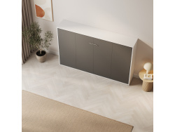 SMARTBett Schrankbett Serie M 120H Horizontal 120x200cm (Tiefe 40cm)