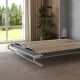 Murphy bed M1(40 cm depth) 140x200 Vertical Pearl Grey / Mirror