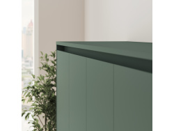 SMARTBett 160x200 Murphy  Bed  incl.Sofa Sand  Grey Horizontal M2 (Depth 55cm)  Stone green