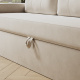 SMARTBett 160x200 Murphy  Bed  incl.Sofa Sand  Grey Horizontal M2 (Depth 55cm)  Stone green