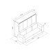 SMARTBett 160x200 Murphy  Bed  incl.Sofa Sand  Grey Horizontal M2 (Depth 55cm)  Stone green