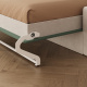 SMARTBett 160x200 Murphy  Bed  incl.Sofa Sand  Grey Horizontal M2 (Depth 55cm)  Stone green