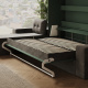 SMARTBett Schrankbett 160x200 Horizontal M2 (Tiefe 55cm) Steingrün mit Ecksofa Anthrazit