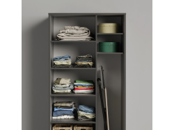 AKTION! NEW!!! SMARTBETT WARDROBE 100 CM  Anthrtacite/Anthracite High  Gloss
